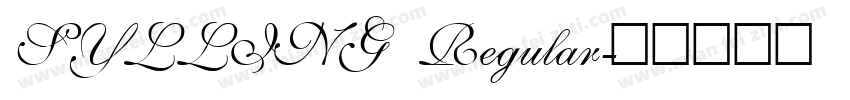 SYLLING Regular字体转换